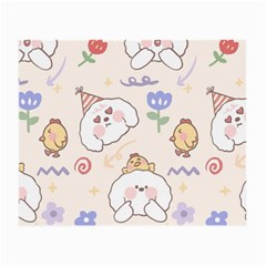 Chicken Dog Flower Sun Pattern Small Glasses Cloth (2 Sides) by Sudhe