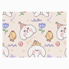 Chicken Dog Flower Sun Pattern Large Glasses Cloth by Sudhe