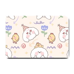 Chicken Dog Flower Sun Pattern Small Doormat  by Sudhe