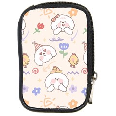 Chicken Dog Flower Sun Pattern Compact Camera Leather Case