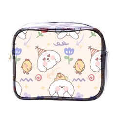 Chicken Dog Flower Sun Pattern Mini Toiletries Bag (one Side) by Sudhe