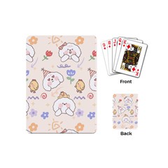 Chicken Dog Flower Sun Pattern Playing Cards Single Design (mini)