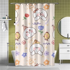 Chicken Dog Flower Sun Pattern Shower Curtain 48  X 72  (small)  by Sudhe