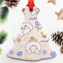 Chicken Dog Flower Sun Pattern Christmas Tree Ornament (two Sides)