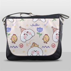 Chicken Dog Flower Sun Pattern Messenger Bag by Sudhe