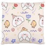 Chicken Dog Flower Sun Pattern Large Cushion Case (One Side) Front