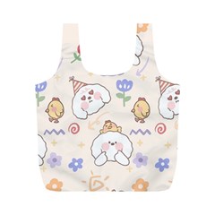 Chicken Dog Flower Sun Pattern Full Print Recycle Bag (m) by Sudhe