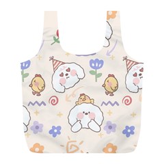 Chicken Dog Flower Sun Pattern Full Print Recycle Bag (l) by Sudhe