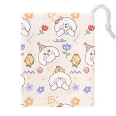 Chicken Dog Flower Sun Pattern Drawstring Pouch (5xl) by Sudhe