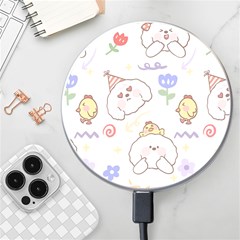 Chicken Dog Flower Sun Pattern Wireless Charger by Sudhe