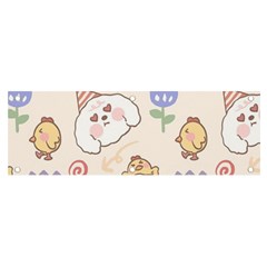 Chicken Dog Flower Sun Pattern Banner And Sign 6  X 2  by Sudhe