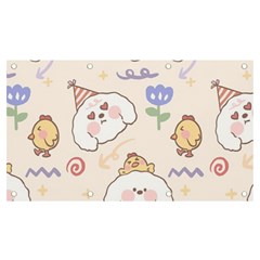 Chicken Dog Flower Sun Pattern Banner And Sign 7  X 4 