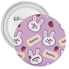 Illustration Rabbit Cartoon Background Pattern 3  Buttons by Sudhe