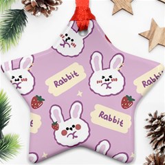 Illustration Rabbit Cartoon Background Pattern Ornament (star)