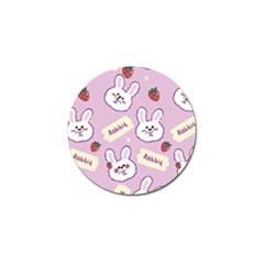 Illustration Rabbit Cartoon Background Pattern Golf Ball Marker (4 Pack) by Sudhe