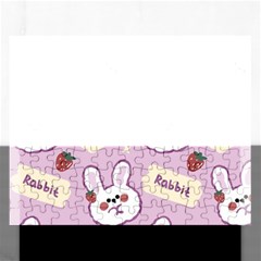 Illustration Rabbit Cartoon Background Pattern Rectangular Jigsaw Puzzl by Sudhe