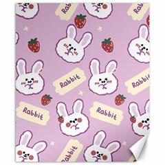 Illustration Rabbit Cartoon Background Pattern Canvas 8  X 10  by Sudhe