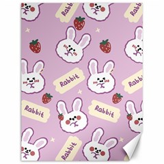 Illustration Rabbit Cartoon Background Pattern Canvas 12  X 16  by Sudhe