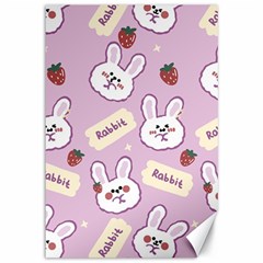 Illustration Rabbit Cartoon Background Pattern Canvas 12  X 18  by Sudhe