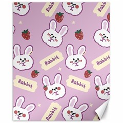 Illustration Rabbit Cartoon Background Pattern Canvas 16  X 20  by Sudhe