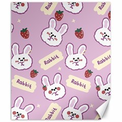 Illustration Rabbit Cartoon Background Pattern Canvas 20  X 24  by Sudhe