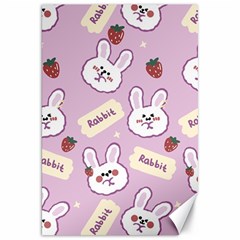 Illustration Rabbit Cartoon Background Pattern Canvas 20  X 30  by Sudhe