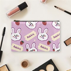 Illustration Rabbit Cartoon Background Pattern Cosmetic Bag (medium) by Sudhe