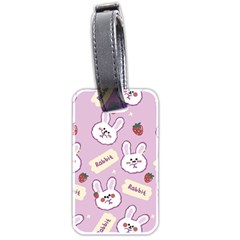 Illustration Rabbit Cartoon Background Pattern Luggage Tag (two Sides) by Sudhe