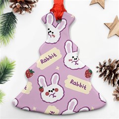 Illustration Rabbit Cartoon Background Pattern Ornament (christmas Tree) 