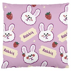 Illustration Rabbit Cartoon Background Pattern Large Cushion Case (two Sides) by Sudhe