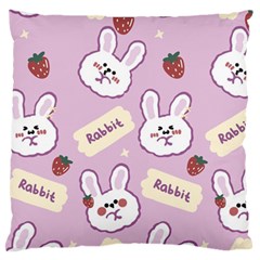 Illustration Rabbit Cartoon Background Pattern Large Flano Cushion Case (two Sides) by Sudhe