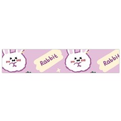 Illustration Rabbit Cartoon Background Pattern Small Flano Scarf