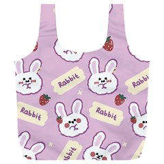 Illustration Rabbit Cartoon Background Pattern Full Print Recycle Bag (xxl) by Sudhe