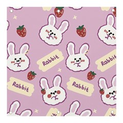 Illustration Rabbit Cartoon Background Pattern Banner And Sign 3  X 3  by Sudhe