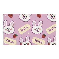 Illustration Rabbit Cartoon Background Pattern Banner And Sign 5  X 3  by Sudhe