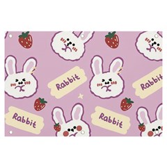 Illustration Rabbit Cartoon Background Pattern Banner And Sign 6  X 4  by Sudhe