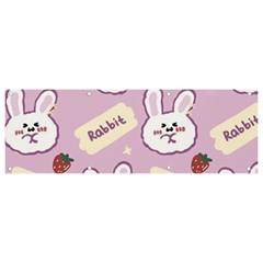 Illustration Rabbit Cartoon Background Pattern Banner And Sign 9  X 3  by Sudhe