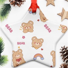 Illustrations Bear Cartoon Background Pattern Ornament (star)