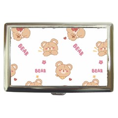 Illustrations Bear Cartoon Background Pattern Cigarette Money Case by Sudhe