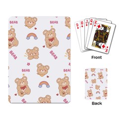 Illustrations Bear Cartoon Background Pattern Playing Cards Single Design (rectangle)