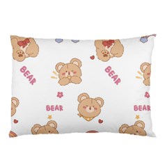 Illustrations Bear Cartoon Background Pattern Pillow Case by Sudhe