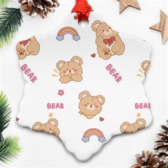 Illustrations Bear Cartoon Background Pattern Ornament (snowflake)