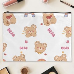 Illustrations Bear Cartoon Background Pattern Cosmetic Bag (xxxl) by Sudhe