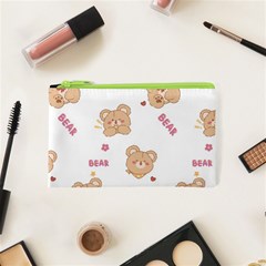 Illustrations Bear Cartoon Background Pattern Cosmetic Bag (xs) by Sudhe