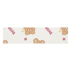 Illustrations Bear Cartoon Background Pattern Banner And Sign 4  X 1 