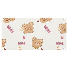 Illustrations Bear Cartoon Background Pattern Banner And Sign 4  X 2 