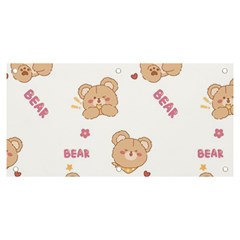 Illustrations Bear Cartoon Background Pattern Banner And Sign 6  X 3  by Sudhe