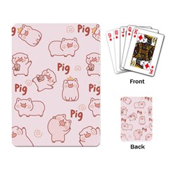 Pig Cartoon Background Pattern Playing Cards Single Design (rectangle)