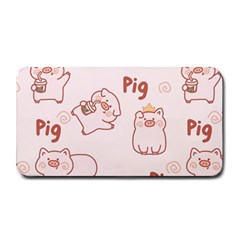 Pig Cartoon Background Pattern Medium Bar Mats by Sudhe