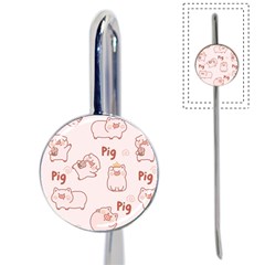 Pig Cartoon Background Pattern Book Mark by Sudhe